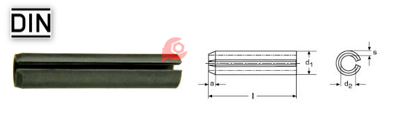 Штифт пружинный цилиндрический DIN 1481